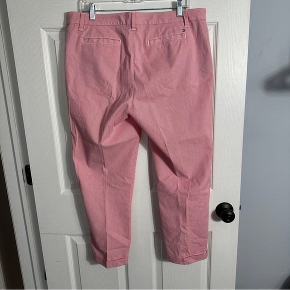 Tommy Hilfiger red/white pants, size 14, cropped, lightweight, spring, casual - Picture 6 of 12